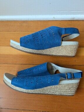 Propel Blue Open-Toe Slingback Espadrille Sandals 9.5